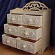 Mini-dressers: Doll chest of drawers, chest of drawers for small things 857, Mini Dressers, Belgorod,  Фото №1