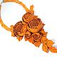 Rose dance Orange Necklace handmade Leather jewelry. Necklace. ms. Decorator. My Livemaster. Фото №6
