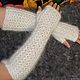 Order Long white fingerless gloves knitted from 100% goat fluff Hand Knit. KOZAmoDA (kozamoda) (kozamoda). Livemaster. . Mitts Фото №3