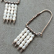 Украшения handmade. Livemaster - original item Handmade silver earrings with mother-of-pearl Balamuts. Handmade.