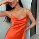 Платье-комбинация из шёлковой вискозы оранжевое. Платья. Dress Now. Интернет-магазин Ярмарка Мастеров.  Фото №2