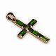 Golden cross 'Energy stone' with natural tsavorite garnets. Pendants. Jewelry Laboratory Alter Ego. Online shopping on My Livemaster.  Фото №2
