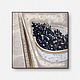 Painting Grapes (white, gray, gold, blue, still life on canvas), Pictures, St. Petersburg,  Фото №1