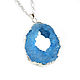 Druse pendant 'Blue Sea' blue pendant on a chain stylish, Pendants, Moscow,  Фото №1