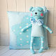 Teddy bear and a pillow for a newborn. Baby pillow. pillowstown. Интернет-магазин Ярмарка Мастеров.  Фото №2