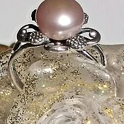 Украшения handmade. Livemaster - original item Ring with pink pearls 