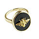 Black onyx ring 'Bee' onyx ring, bee ring. Rings. Irina Moro. My Livemaster. Фото №4