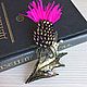 Brooch-pin Thistle Embroidered Brooch Gift to a woman. Brooches. biser-Mily. Online shopping on My Livemaster.  Фото №2