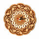 Reloj de madera grandes Conos redondos D30. Art.40028, Watch, Tomsk,  Фото №1