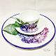 Order Painted porcelain tea Set Hydrangea. ArtFlera (artflera). Livemaster. . Tea & Coffee Sets Фото №3