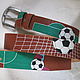The FOOTBALL leather belt, Straps, Moscow,  Фото №1