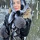 Заказать Косынка на голову из меха рекса под шиншиллу. Татьяна Гогошидзе (tf_fur_workshop). Ярмарка Мастеров. . Косынки Фото №3