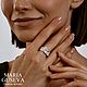 Кольцо двойное серебро 925 пробы в инкрустации фианитов. Кольца. MARIA GUSEVA Fashion Jewelry. Интернет-магазин Ярмарка Мастеров.  Фото №2