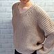 Свитер женский вязаный   коричнево-бежевый. Свитеры. Sweater Star Вязание на заказ.. Интернет-магазин Ярмарка Мастеров.  Фото №2