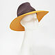 Fedora Two-tone Hat. Cappuccino color /Yellow. Hats1. Exclusive HATS. LANA ANISIMOVA.. My Livemaster. Фото №4