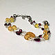 Order Bracelet with citrine and rhodolite. Sonia Dov jewellery. Livemaster. . Chain bracelet Фото №3