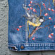 Chaqueta de mezclilla Azul. Outerwear Jackets. krasa-art. Ярмарка Мастеров.  Фото №5