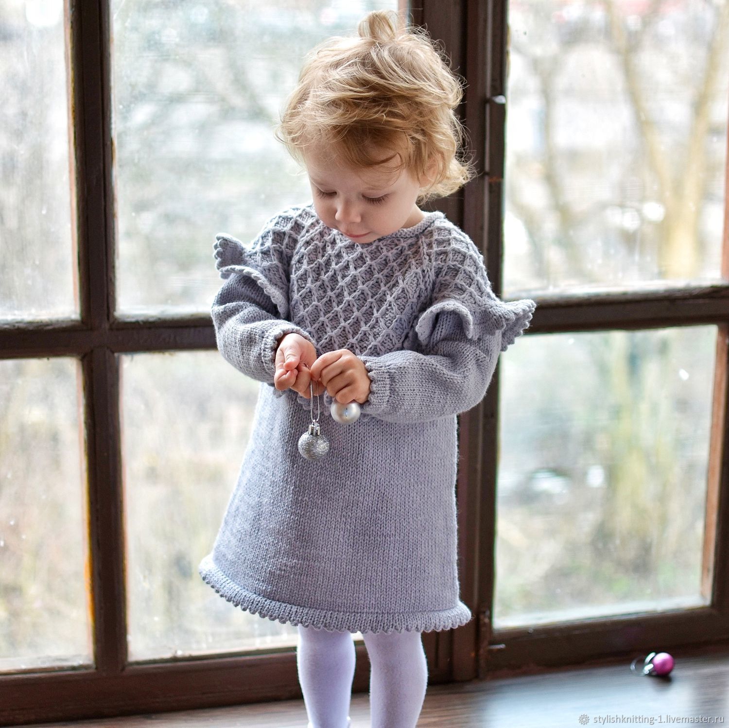 Вязаное платье для маленькой принцессы: видео мк
