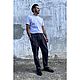 Брюки мужские из конопляного холста Canvas Hemp Single Pleat Pant Grey. Брюки мужские. VÄN Studio. Интернет-магазин Ярмарка Мастеров.  Фото №2