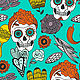 Supplex print 'Skull', Fabric, Moscow,  Фото №1