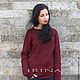 Sweater, jumper 'Red wine' with an elongated back. Sweaters. IRINA GRUDKINA Handmade Knitwear. Online shopping on My Livemaster.  Фото №2