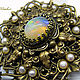 Opals, pearls. Brooch 'Autumn equinox'. Brooches. vintage style (Catherine). Online shopping on My Livemaster.  Фото №2