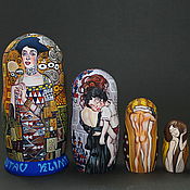 Русский стиль handmade. Livemaster - original item Matryoshka Gustav Klimt (Gustav Klimt) (option). Handmade.