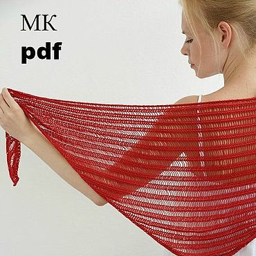 Материалы для творчества ручной работы. Ярмарка Мастеров - ручная работа Инструкция по вязанию Шаль-платок. Handmade.