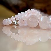 Украшения handmade. Livemaster - original item Beads of rose quartz. Handmade.