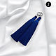 Blue earrings brush. Electric color tassel earrings. Tassel earrings. Only_you_byElena. Online shopping on My Livemaster.  Фото №2