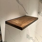 Для дома и интерьера handmade. Livemaster - original item Shelf on hidden mounts made of elm slab (project g. Moscow). Handmade.