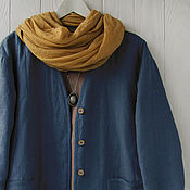 Одежда handmade. Livemaster - original item Quilted jacket-sweatshirt made of boiled linen. Handmade.
