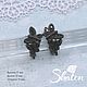 Шаз167 Швензы Черные бабочки. Родированная фурнитура. Швензы. Shatonshop. Интернет-магазин Ярмарка Мастеров.  Фото №2