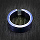 Titanium ring purple-blue with blue Topaz. Rings. asgdesign. My Livemaster. Фото №4