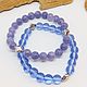 Set of bracelets Lilac haze (anhydrite and glass), Bracelet set, Gatchina,  Фото №1