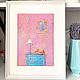  Serenity (ginger cat, love, pink). Pictures. Watercolour Painting Mamabelle art. Online shopping on My Livemaster.  Фото №2
