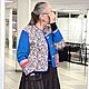 Жакет стеганый Ярко-голубой. Жакеты. Татьяна Тябут (bohospb). Интернет-магазин Ярмарка Мастеров.  Фото №2