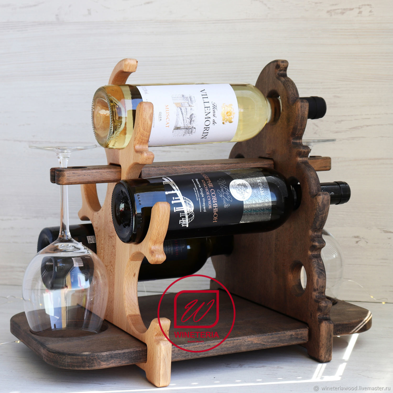 бутылочница для вина икеа из дерева