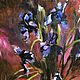 Purple irises, flower painting, oil flowers on canvas. Pictures. myfoxyart (MyFoxyArt). Online shopping on My Livemaster.  Фото №2