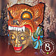 Carved mask made of wood 'Shaman with a beast'. Interior masks. Carved masks from Serg Bula. My Livemaster. Фото №5