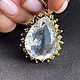 Cверкающий кулон с горным хрусталем 36,6ct. Кулон. GoldenFlower. Ярмарка Мастеров.  Фото №5
