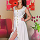 white dress with gold buttons 'a Fresh breeze', Dresses, Moscow,  Фото №1