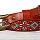 Hand Painted Genuine Leather Belt, Boho Leather Belt. Straps. Made In Rainbow. My Livemaster. Фото №6