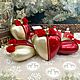  The heart is red with gold. Christmas decorations. clubakm (clubakm). Online shopping on My Livemaster.  Фото №2