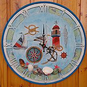 Для дома и интерьера handmade. Livemaster - original item Clock in a marine style. Handmade.