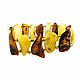 Браслет из плоского натурального янтаря арт.0906, Браслет из бусин, Калининград,  Фото №1
