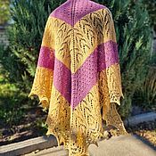 Аксессуары handmade. Livemaster - original item Triangular shawl made of thick wool.. Handmade.