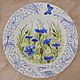 Saucer with cornflowers ( porcelain ). Plates. artist Olga Yakimets (Yakimets). Online shopping on My Livemaster.  Фото №2