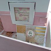Фотоальбом для девочки, коробка "Мамины сокровища", открытка, Подарки для новорожденных, Москва,  Фото №1