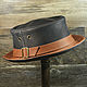 Кожаная шляпа порк пай PPH-15. Шляпы. Bluggae Custom Headwear. Ярмарка Мастеров.  Фото №5
